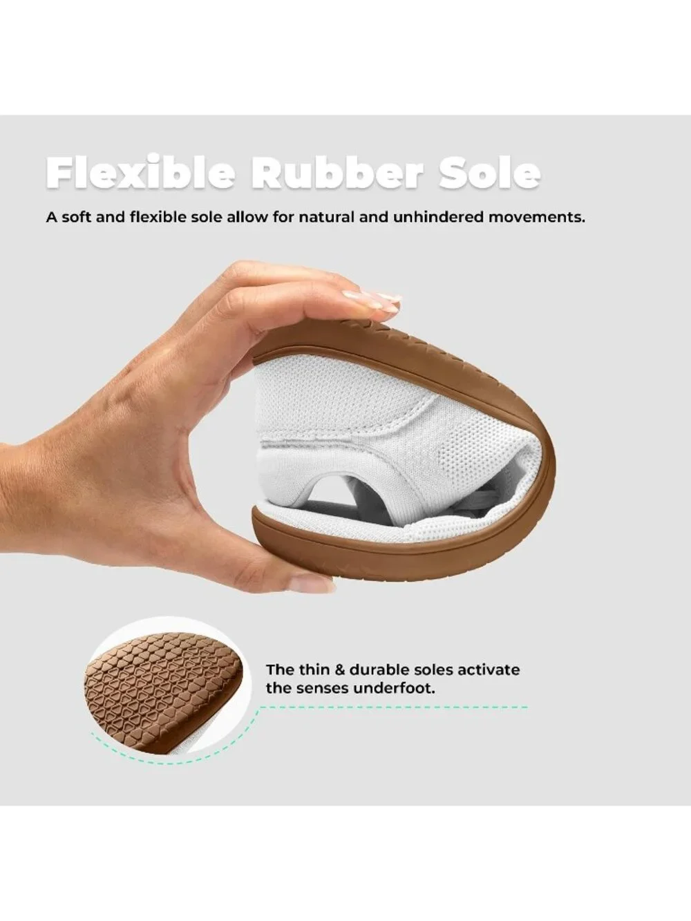 Women's White/Gum Knit Minimalist Barefoot Zero Drop Casual Walking Sneakers